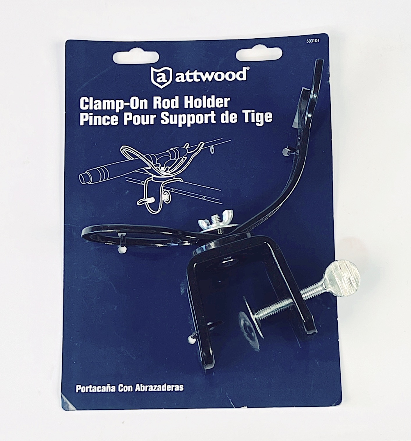 ROD HOLDER, CLAMP ON