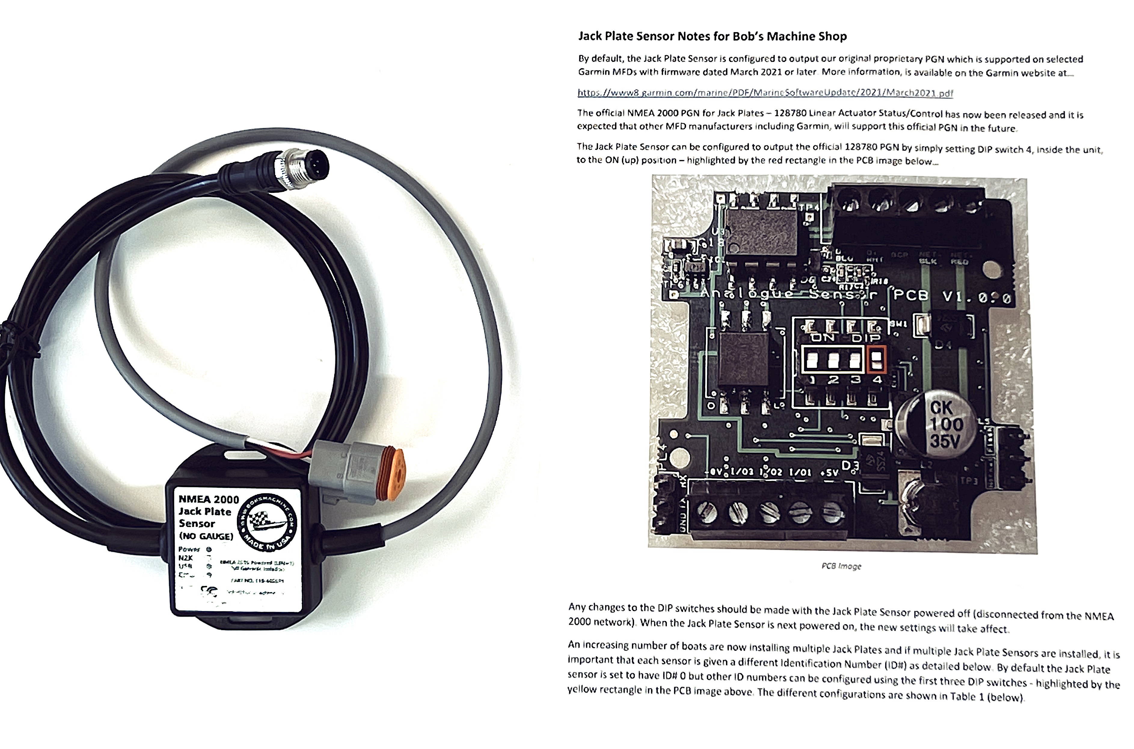 Bob’s Machine NMEA connector, För användning utan instrument
