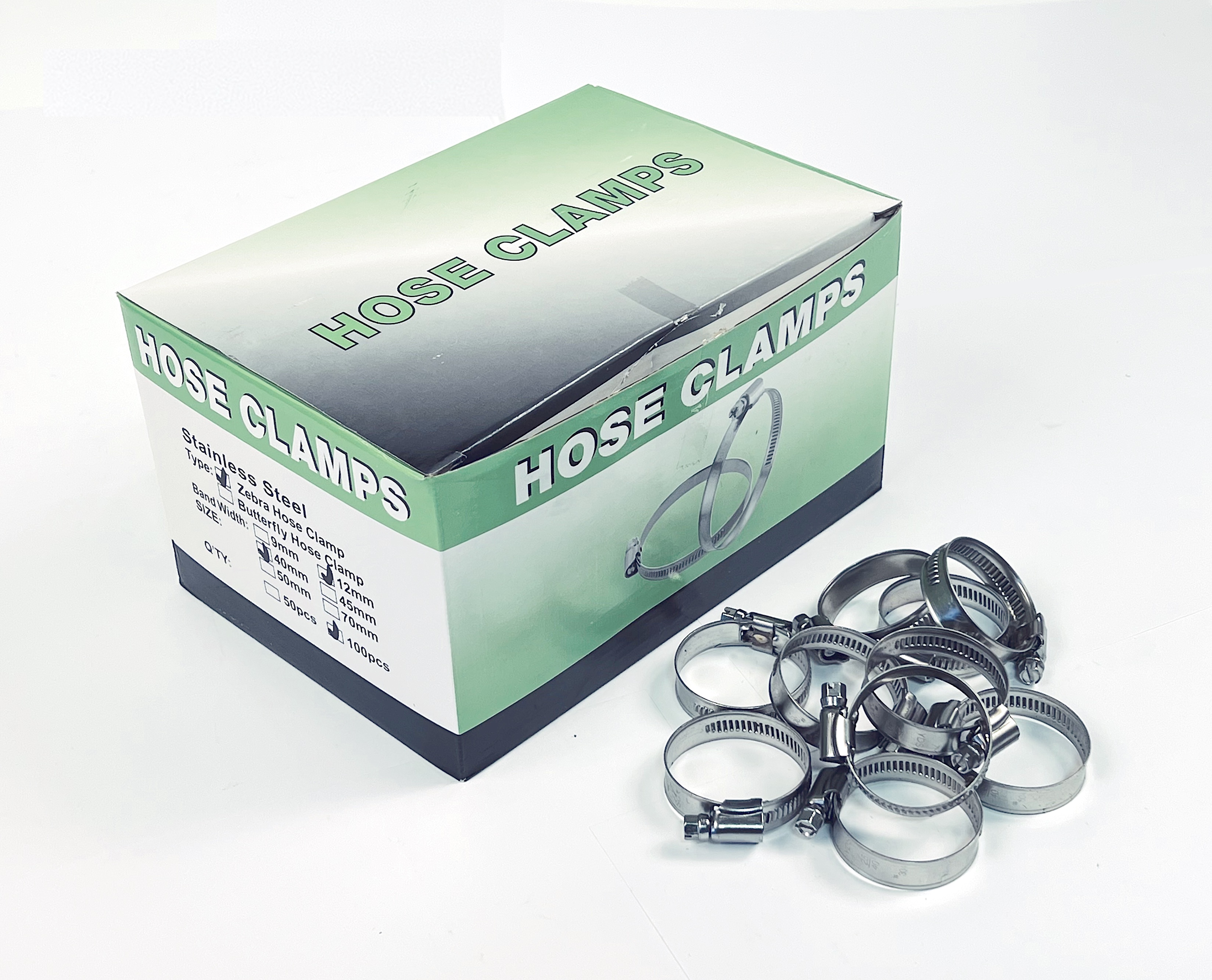 Slangklämma, rostfri, 25-40 mm.(21791) 100-pack