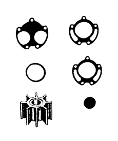 Servicesats vattenpump