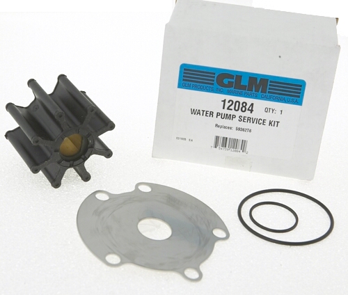 Impeller med packningar för pumphus i plast.