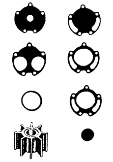 Impeller för 2 delat pumphus i plast.