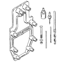 Borrfixtur Mercruiser, hål för sköld.