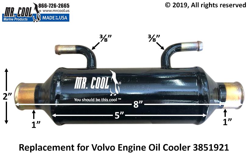 Oljekylare Volvo Penta (3851921, 3852840)