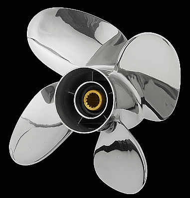 4-bl rostfri båtpropeller till Suzuki/Johnson