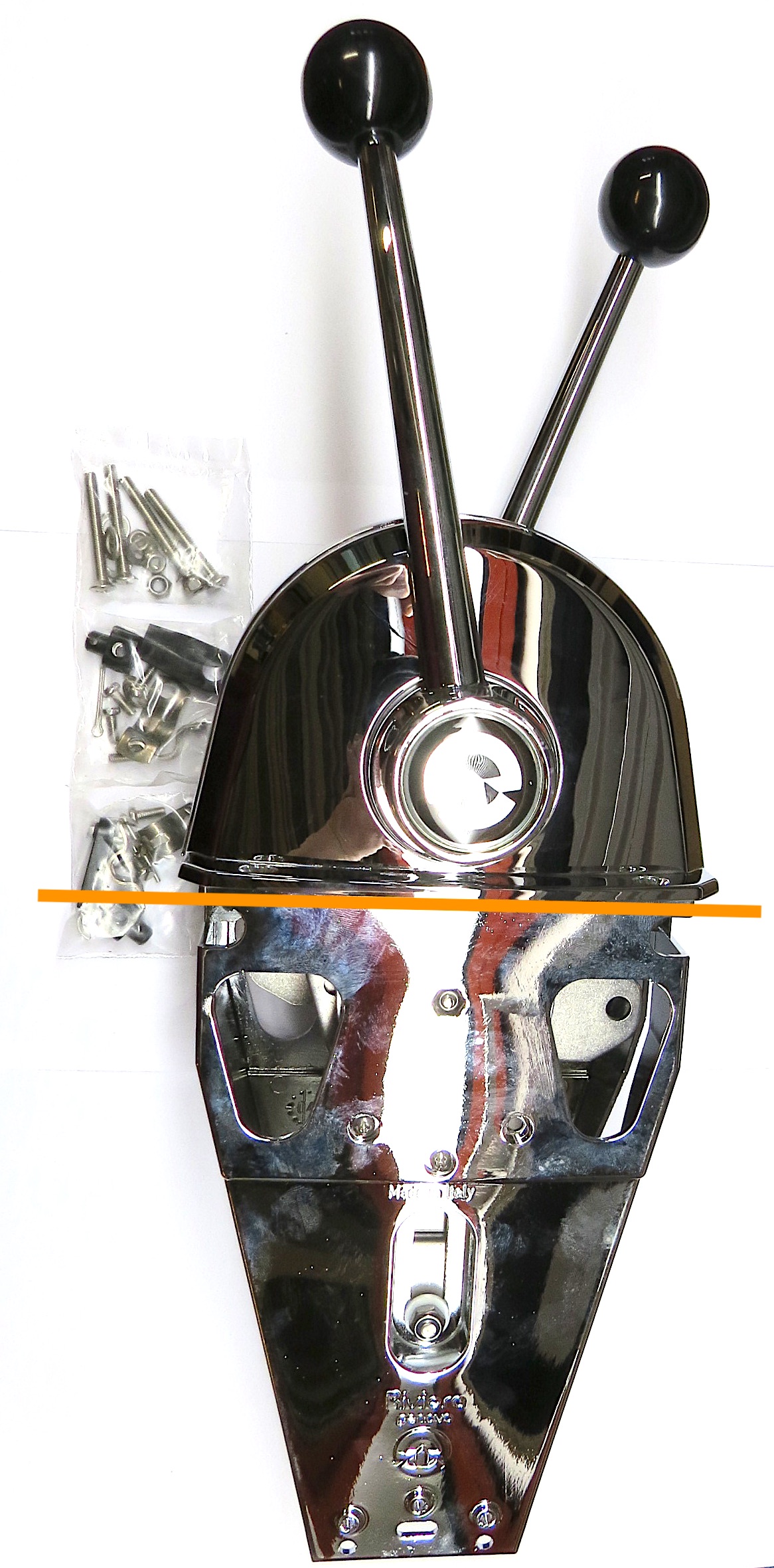 Riviera CM05 Tvåspaks toppmonterat reglage. Chrome.