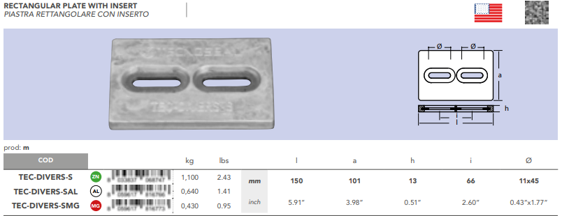 USA plate series - mini Divers  (TEC-DIVERS-SAL)