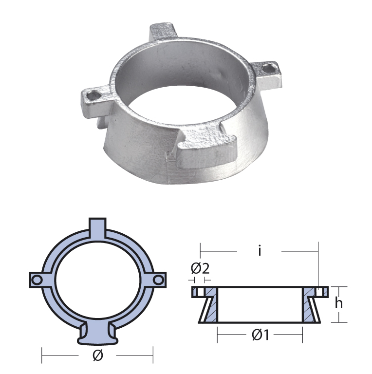 Anod propelleraxel (00819AL)