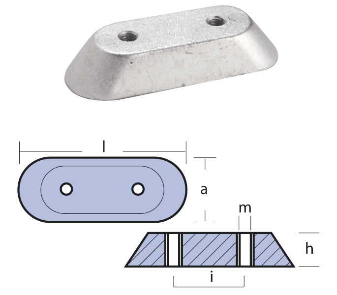 Anod för Honda 8/20 hk Aluminium