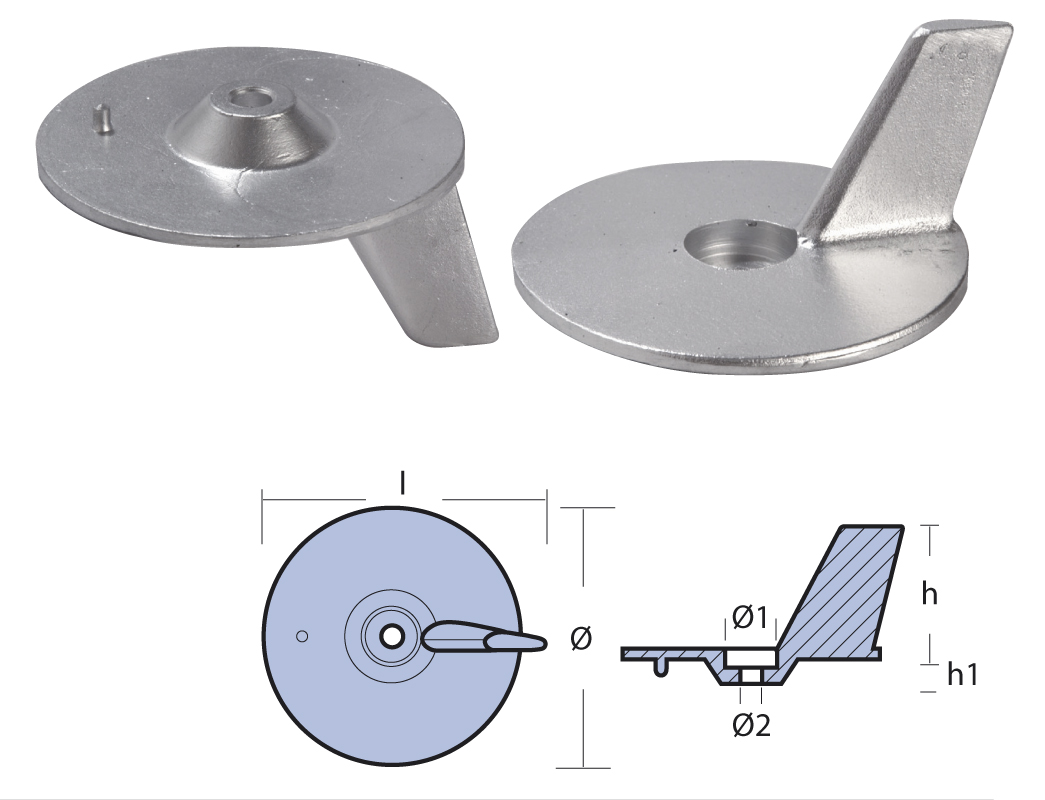 Anod för Honda 25-40-50 hk. Aluminium