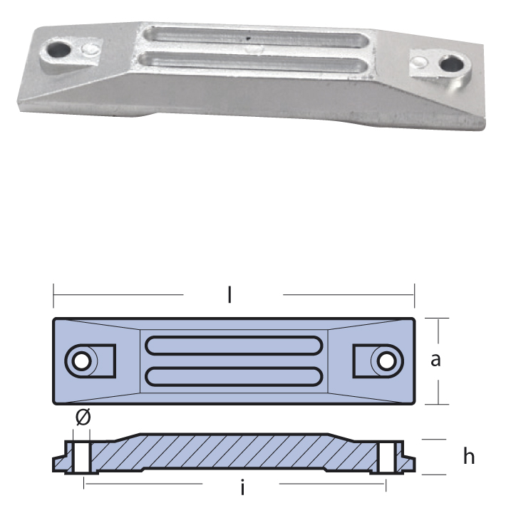 Anod för Honda 40/50 hk. Aluminium