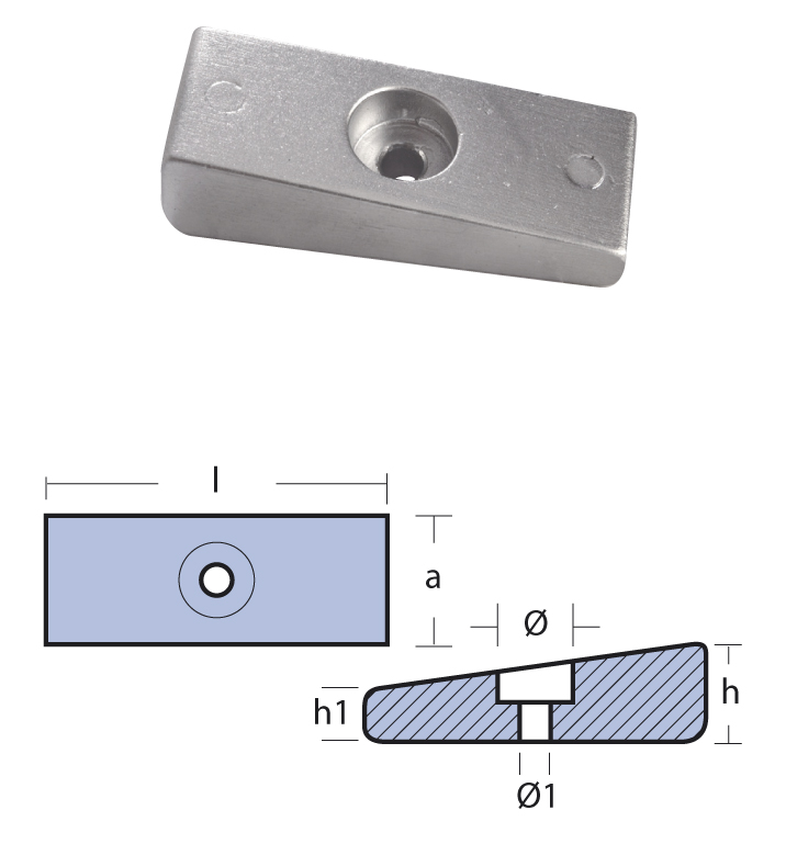 Anod för Honda 75-130 hk. Aluminium