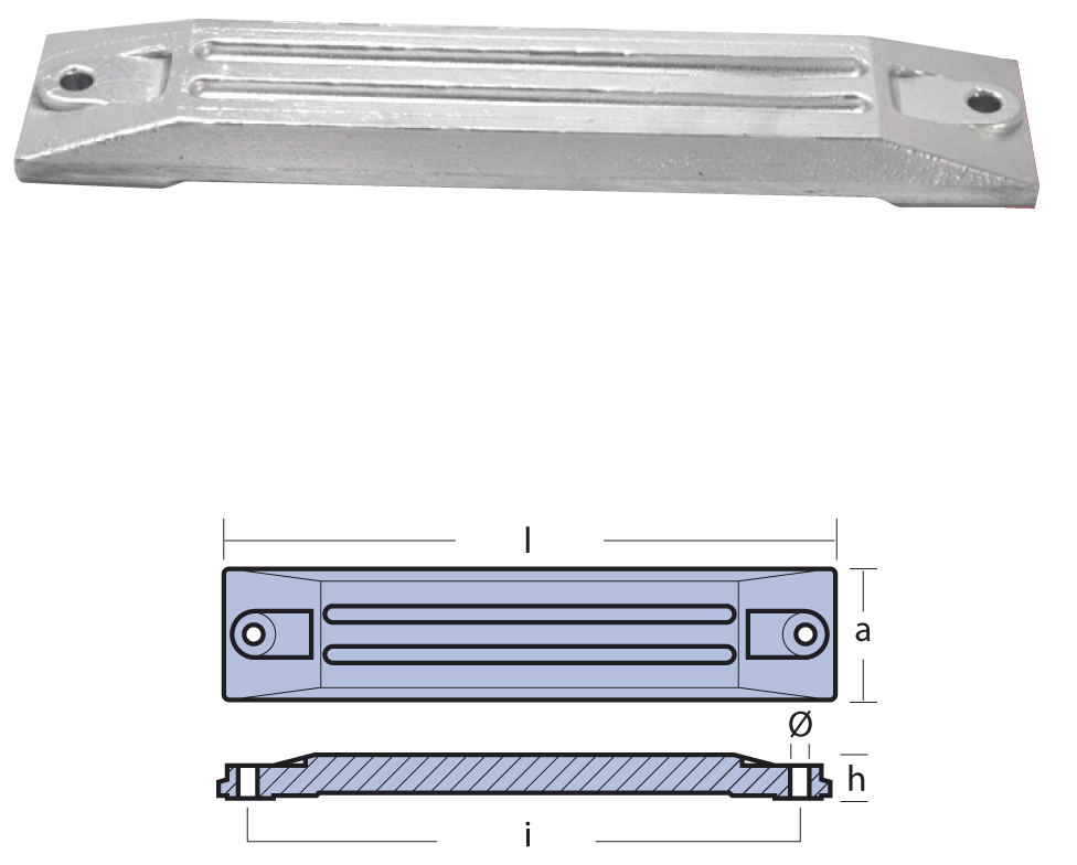 Anod för Honda 75/130/225 hk. Aluminium