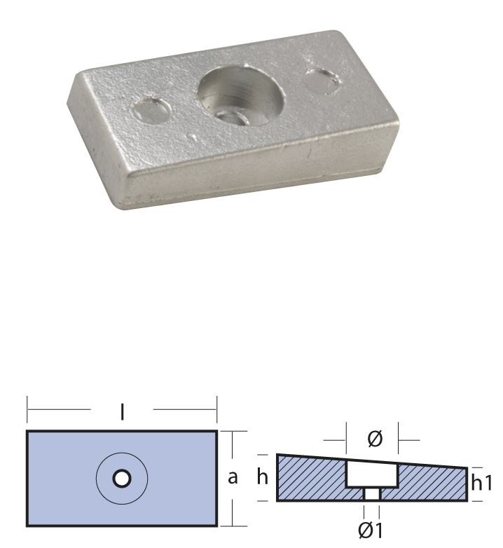 Anod för Honda 75-130-225 hk. Aluminium.