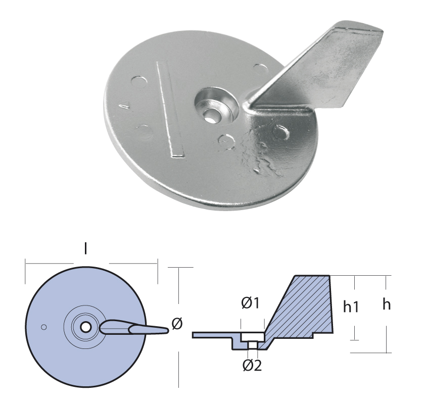 Anod för Honda 75/90/115/130 hk. Aluminium