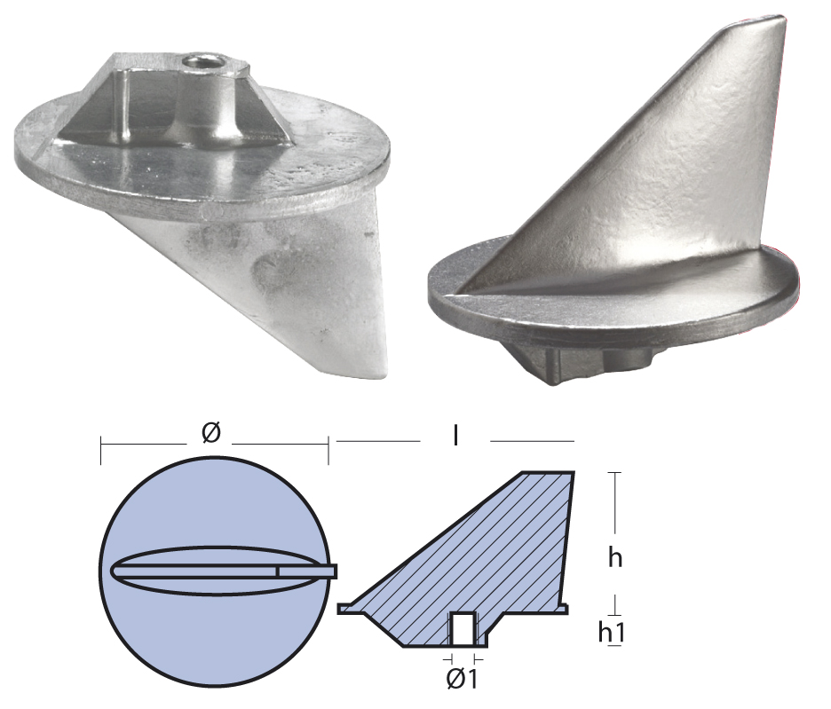 Anod för Honda 75/90/115/130 hk. Aluminium.