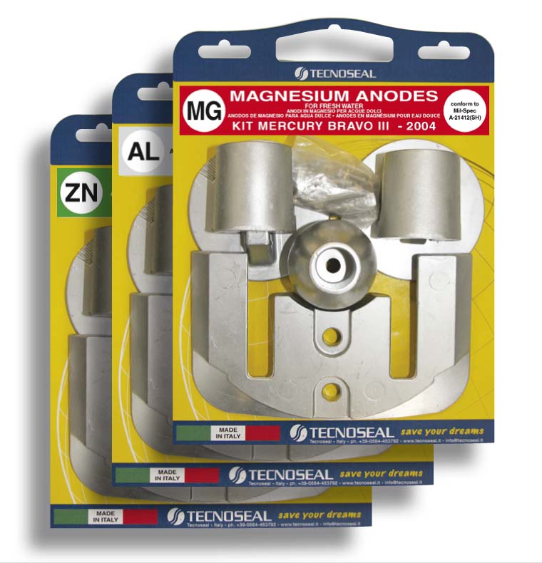 Mercruiser kit Bravo III (2003-) in aluminium with hardware (KITBIII-04AL)