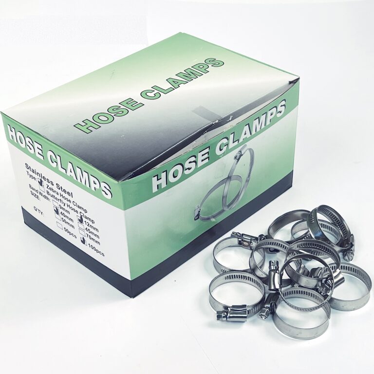 Slangklämma, rostfri, 25-40 mm. 100-pack