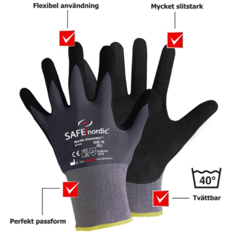 Arbetshandske Nordic Assembly Strl 9