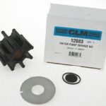 Impeller med packningar för pumphus i mässing.