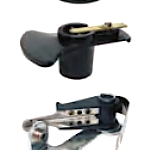 Fördelarlock, rotor, brytarspetsar och kondensator.