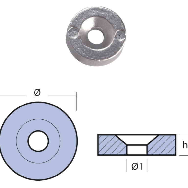 Motoranod för Honda 8/20 hk aluminium