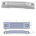 Anod för Honda 40/50 hk. Aluminium